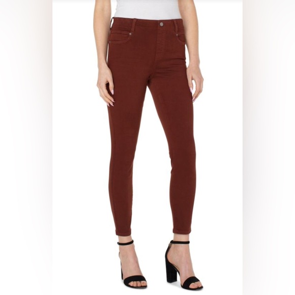 LIVERPOOL WOMEN'S ABBY ANKLE SKINNY JEANS-COGNAC size 8 Petite - Picture 4 of 15